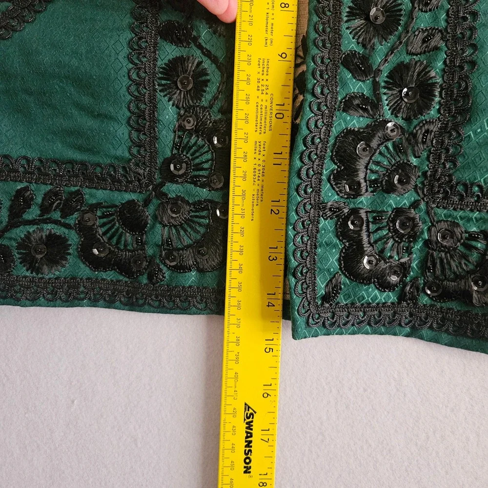 Vtg Kalotaszeg Transylvania‎ Embroidered Sequin Vest Pleated Wrap Skirt Apron